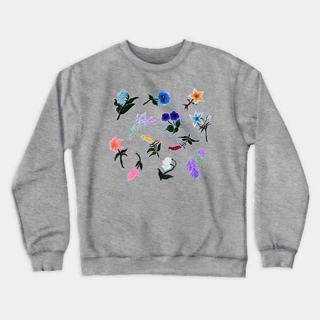 Flower Picking in Video Games Crewneck Sweatshirt by hannahjgb